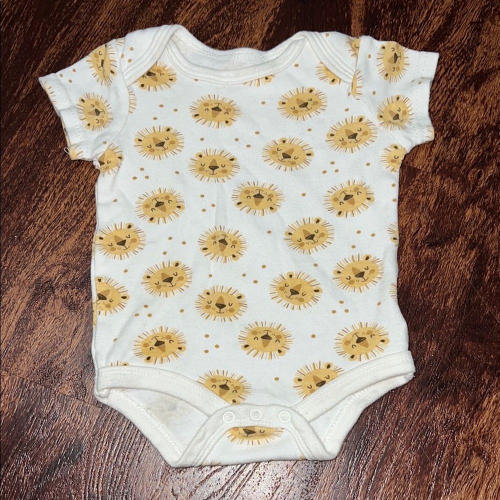Lion Print Baby Onesie